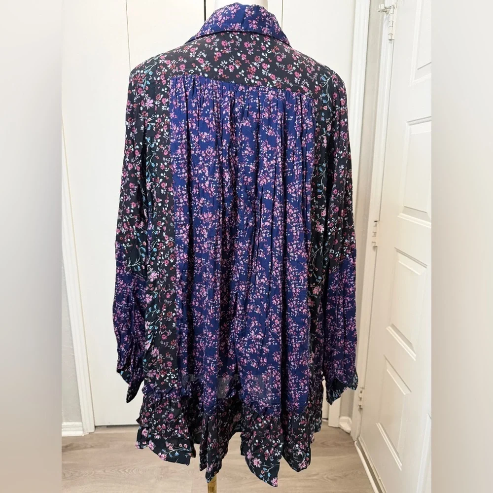 Free People Multicolor Floral Long Sleeve Dress